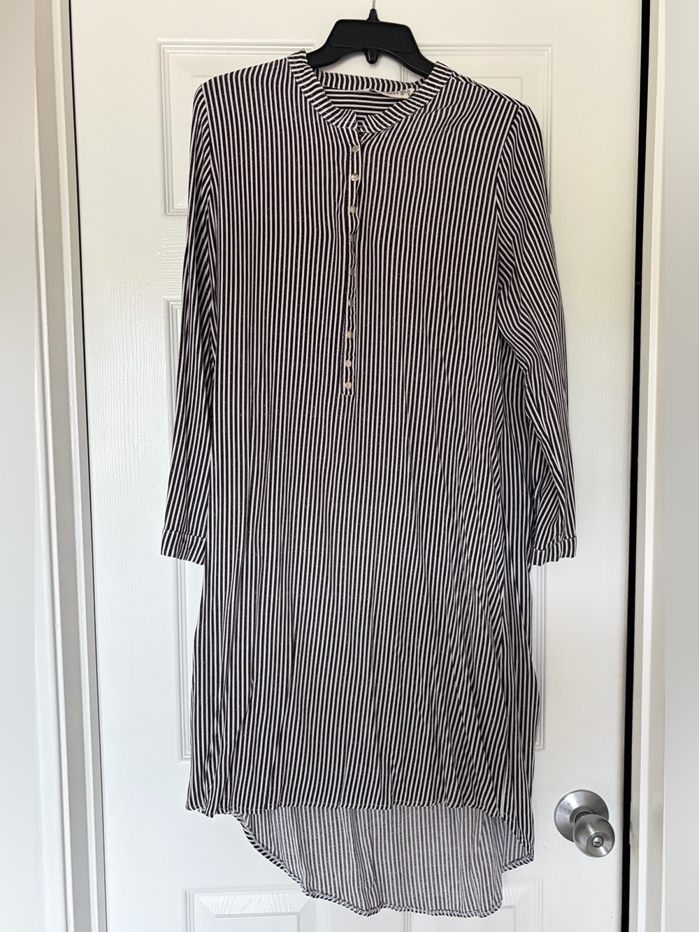 Black & White Striped Women’s Coverup Tunic